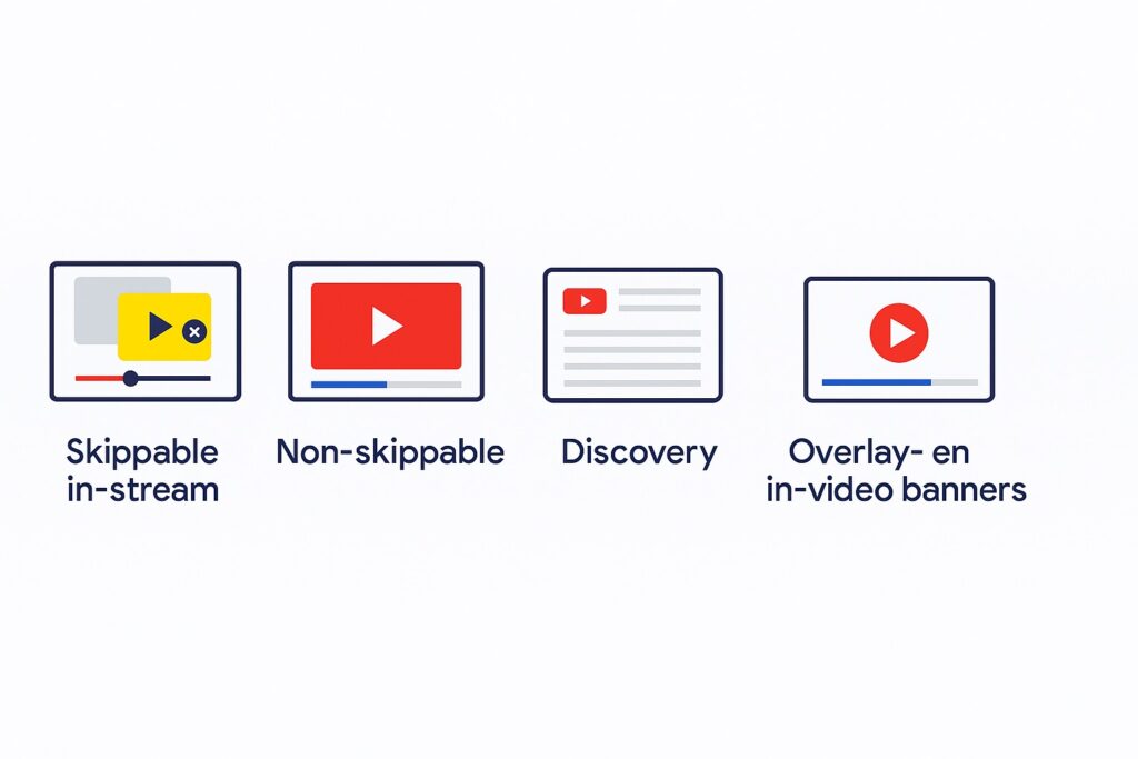 Verschillende soorten Youtube Advertenties